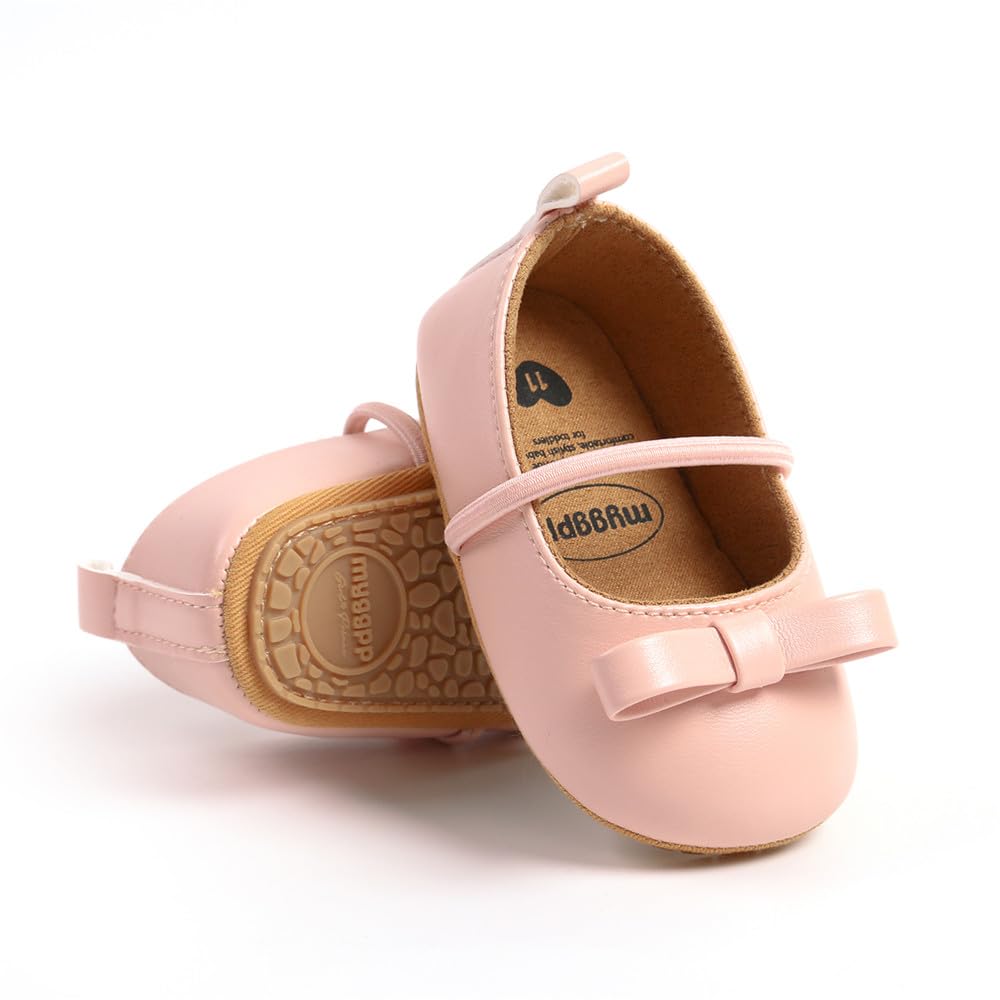 Baby Girl Soft Sole Mary Jane Shoes - Infant Toddler Walking Flat Shoes for Prewalkers & Weddings | Comfortable Crib Shoes for First Steps & Special Occasions