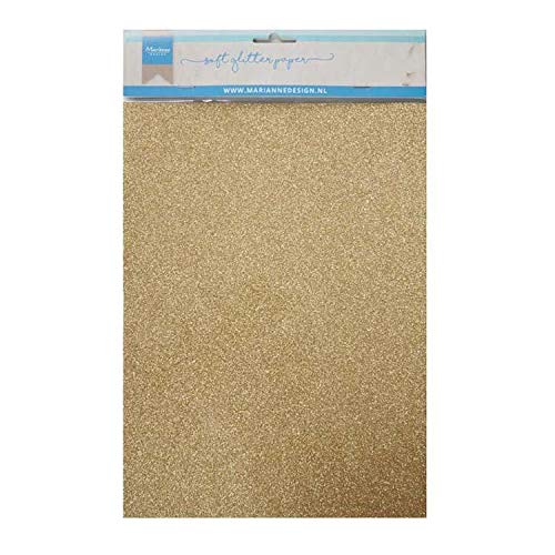 Marianne Design Soft Glitter Paper - Premium Blue Scrapbooking Paper for Card Making, DIY Crafts, Gift Wrapping & Home Decor