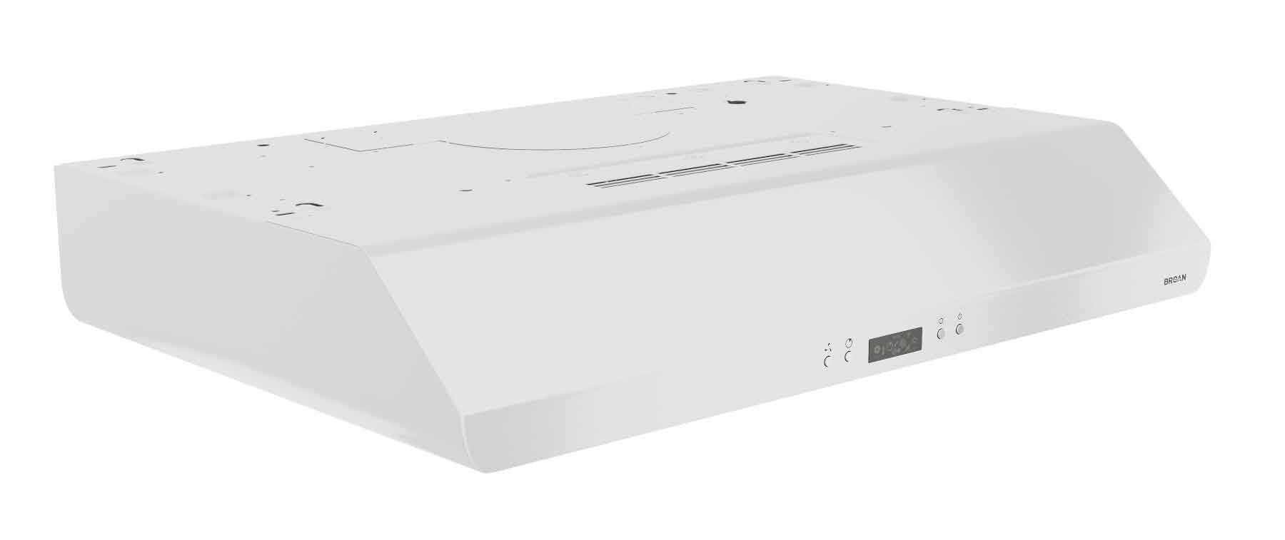 Broan White 30-Inch 450 CFM Under Cabinet Range Hood - BKDJ130WH | Powerful Kitchen Ventilation for Smoke & Odor Removal | Perfect for Small to Medium Kitchens