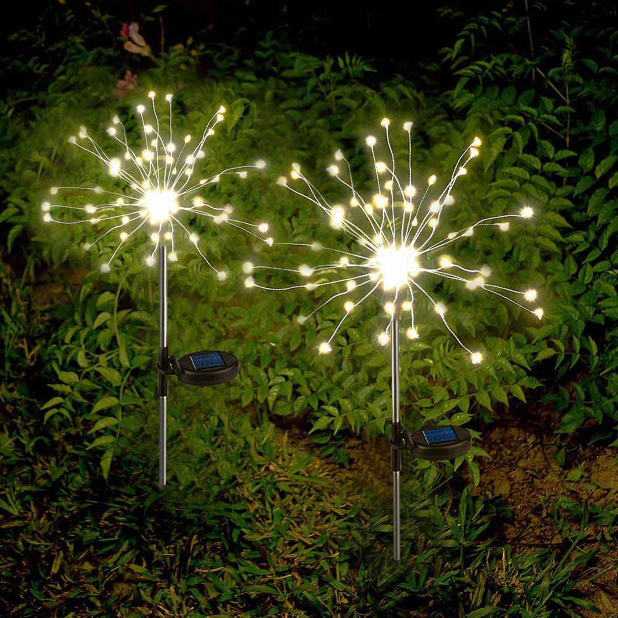 2 Pack Solar LED Fireworks Spike Garden Lights - 38