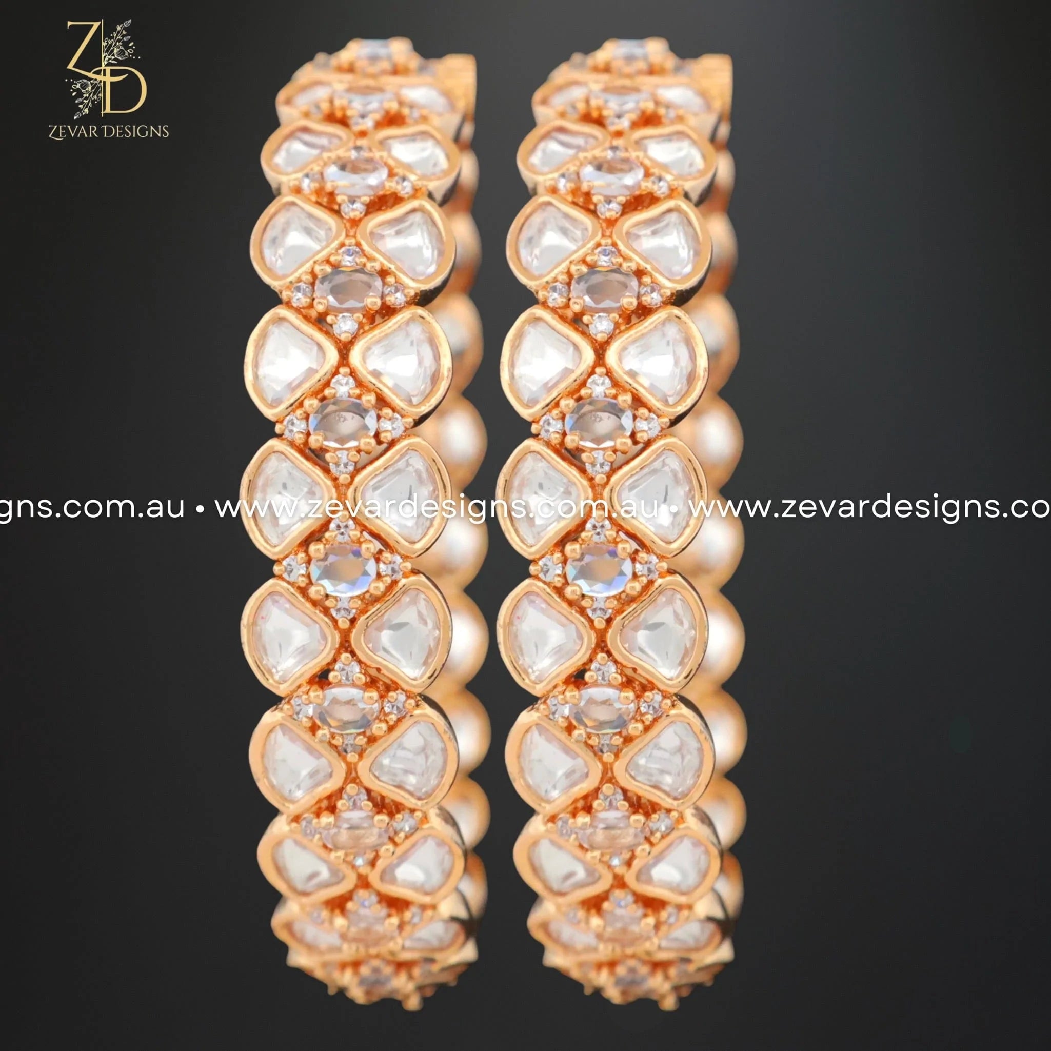 Exquisite Kundan Bangles with AD/Zirconia – Elegant Indian Jewelry for Women, Weddings & Festivals | Perfect for Bridal Accessories, Party Wear & Ethnic Fashion