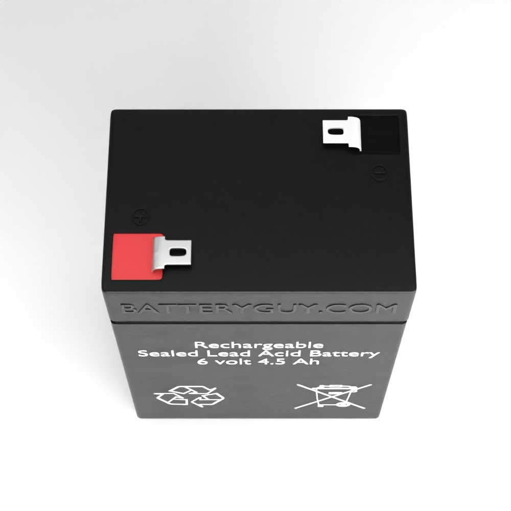 ASLA0955 Replacement 6V 4.5Ah Sealed Lead Acid (SLA) Battery - 12 Pack Rechargeable Batteries for Emergency Lights, Security Systems & Power Backup