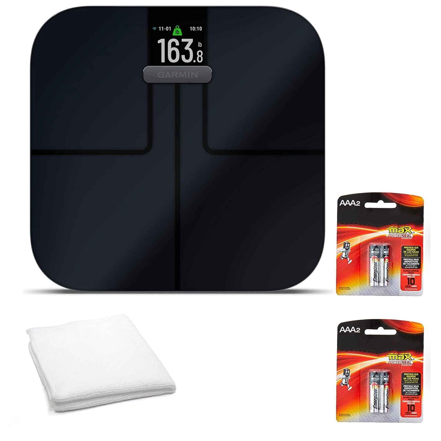 Garmin Index S2 Smart Scale - Wireless Body Composition Analyzer for Weight, Body Fat, Muscle Mass, Bone Mass & Body Water - Black (010-02294-02) | Perfect for Home Gym, Fitness Tracking & Health Monitoring