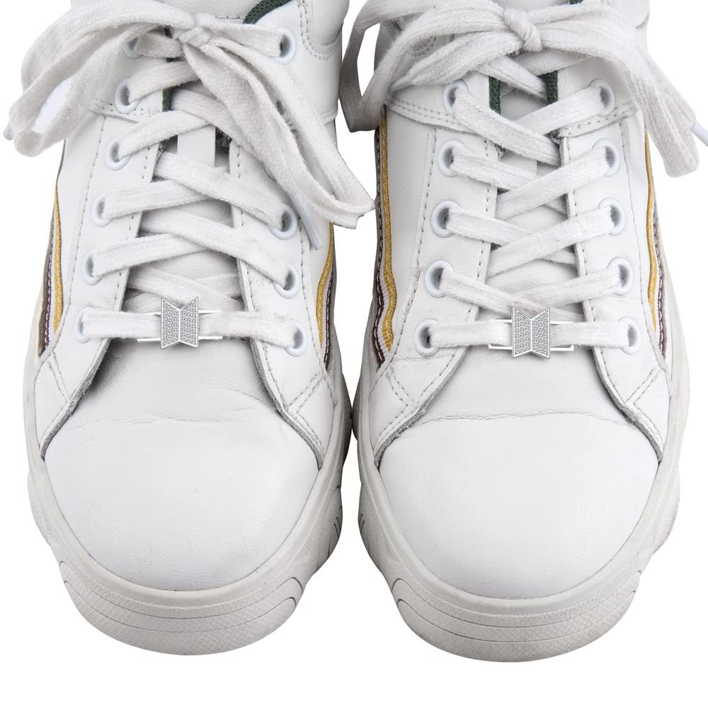 BTS ARMY Shoe Charms - KPOP Bangtan Boys Sneaker Accessories, Cubic Zirconia Shoe Lace Buckles & Decorations for BTS Fans | Perfect Gift for Concerts, K-Pop Events & Fan Meetups