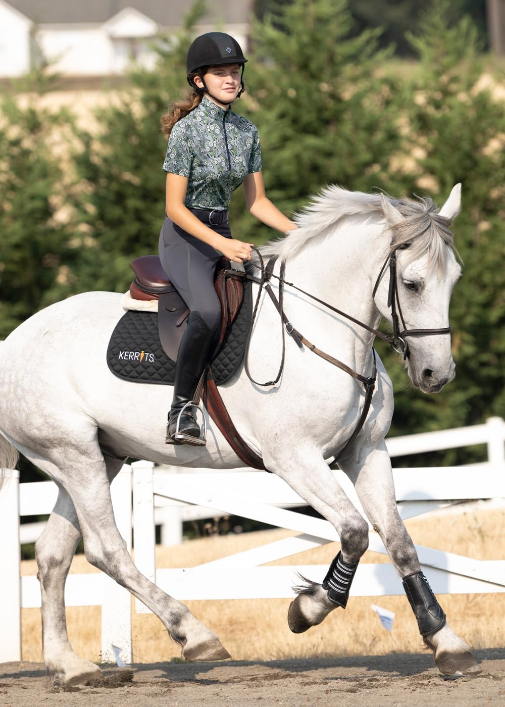 Kerrits Women's Coolcore Full Leg Grip Horse Riding Tights - Breathable Equestrian Leggings with Silicone Grips & Pockets for Comfortable Riding & Training | Perfect for Dressage, Show Jumping & Trail Riding