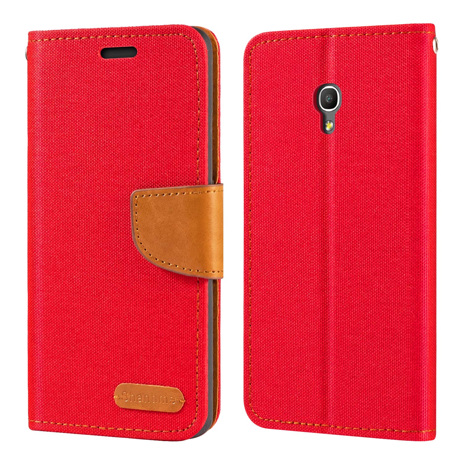 Premium Oxford Leather Wallet Case with Soft TPU Back & Magnetic Flip Cover for Orange Rise 51 (5