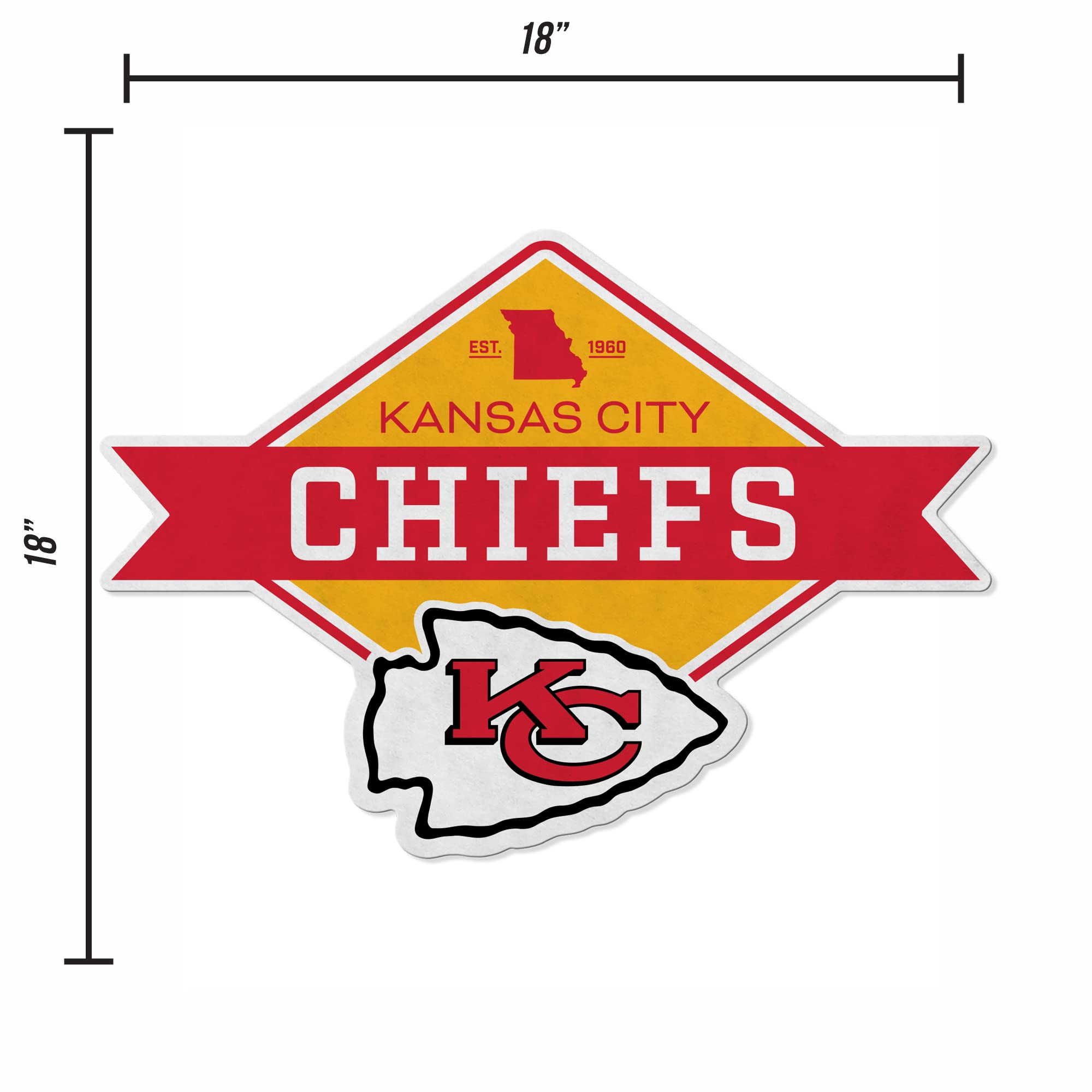 NFL Diamond Shape Cut Pennant - Soft Felt Football Team Banner for Home & Living Room Decor - Easy to Hang - Perfect for Game Day, Sports Themed Parties & Man Cave Decor