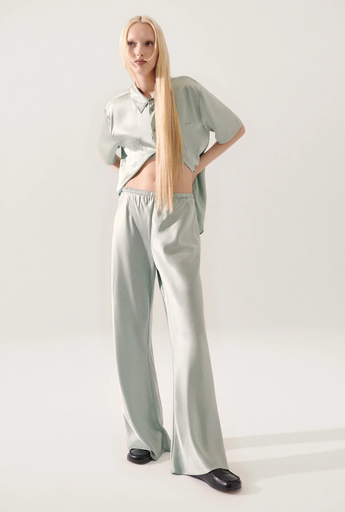 Stylish Bias Cut Pants in Alabaster - Perfect for Office Wear & Casual Outfits | Trendy Women's Fashion