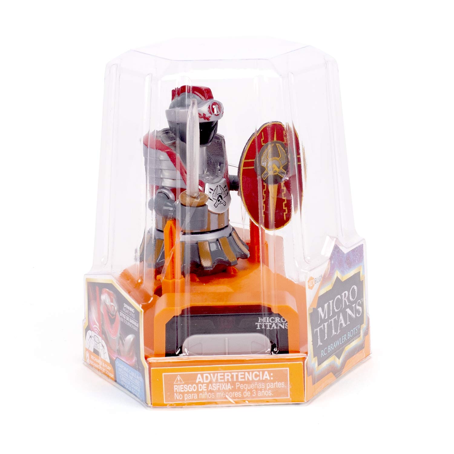 HEXBUG Micro Titans Centurion Single - Remote Control Battle Robot Toy for Kids & Adults - Interactive RC Robot with Combat Action (Red) | STEM Learning Toy, Birthday Gift Idea for Boys & Girls | Perfect for Indoor Battles, Robot Wars & STEM Playtime