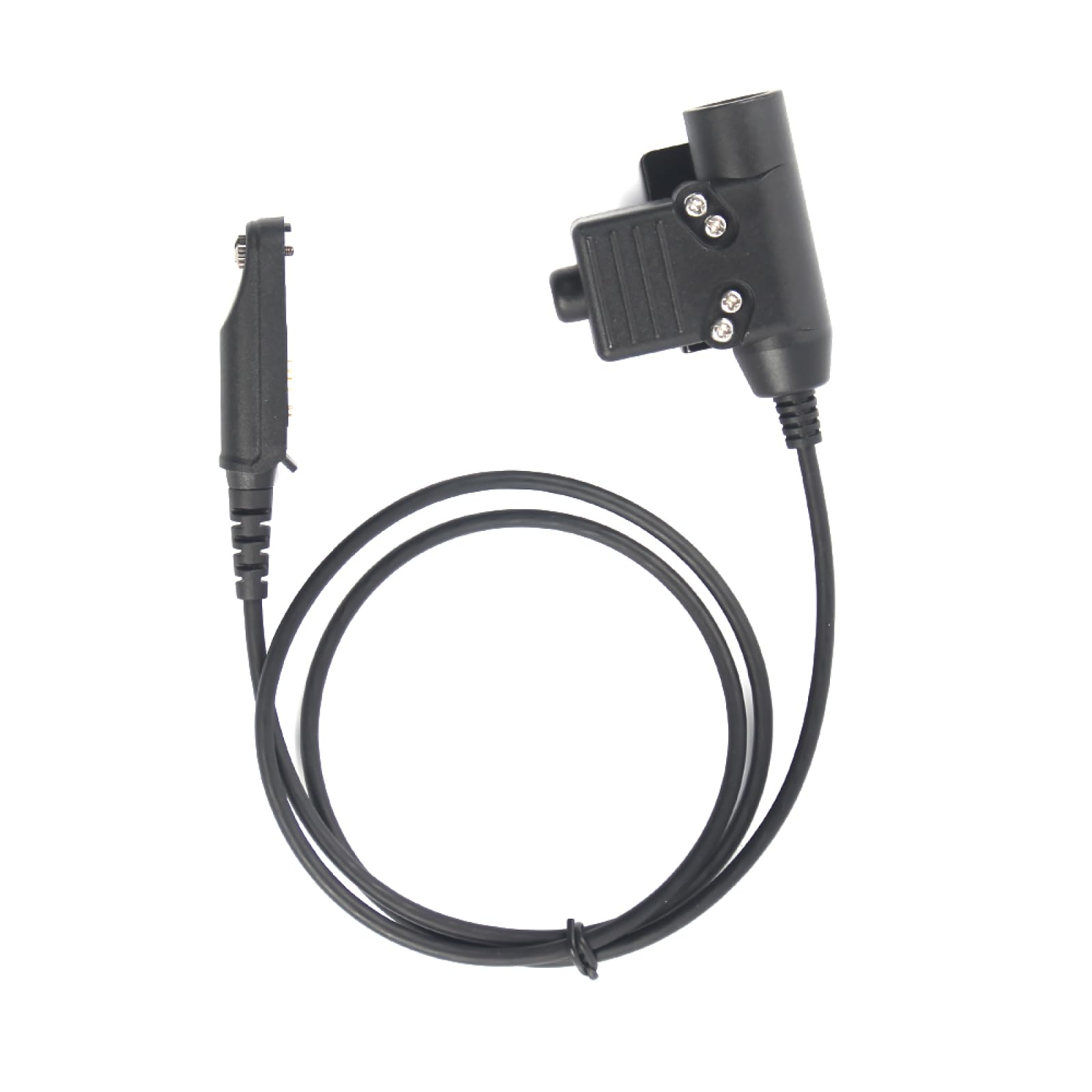 ZEZEFUFU U94 PTT Cable Plug Headset Adapter for Baofeng BF-9700 BF-A58 GT-3WP UV-5S Radio - Tactical Communication Accessory for Military, Police, and Outdoor Enthusiasts