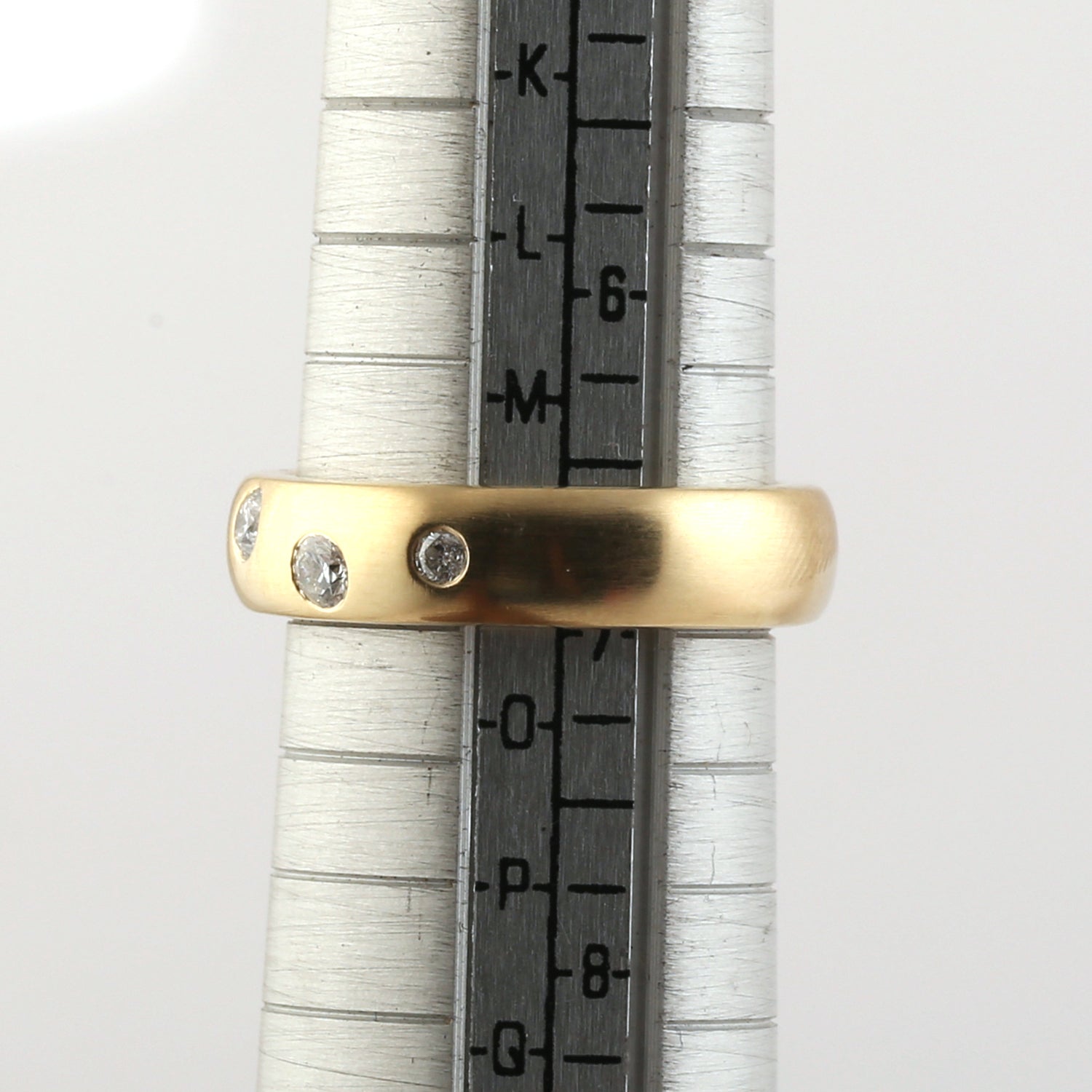 14K Yellow Gold Bezel Diamond Band Ring - Handmade Wedding, Engagement, Anniversary Jewelry for Women - Perfect for Everyday Wear & Special Occasions