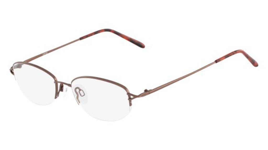 FLEXON Eyeglasses Model 218 in Coffee Brown - 53mm Frame Size for Men & Women | Perfect for Reading, Driving & Everyday Use