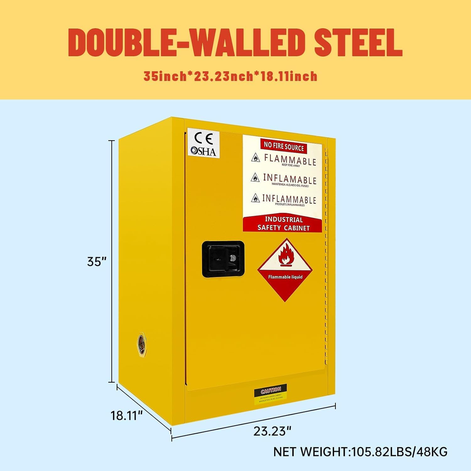 18 Gallon Flammable Storage Cabinet - 18