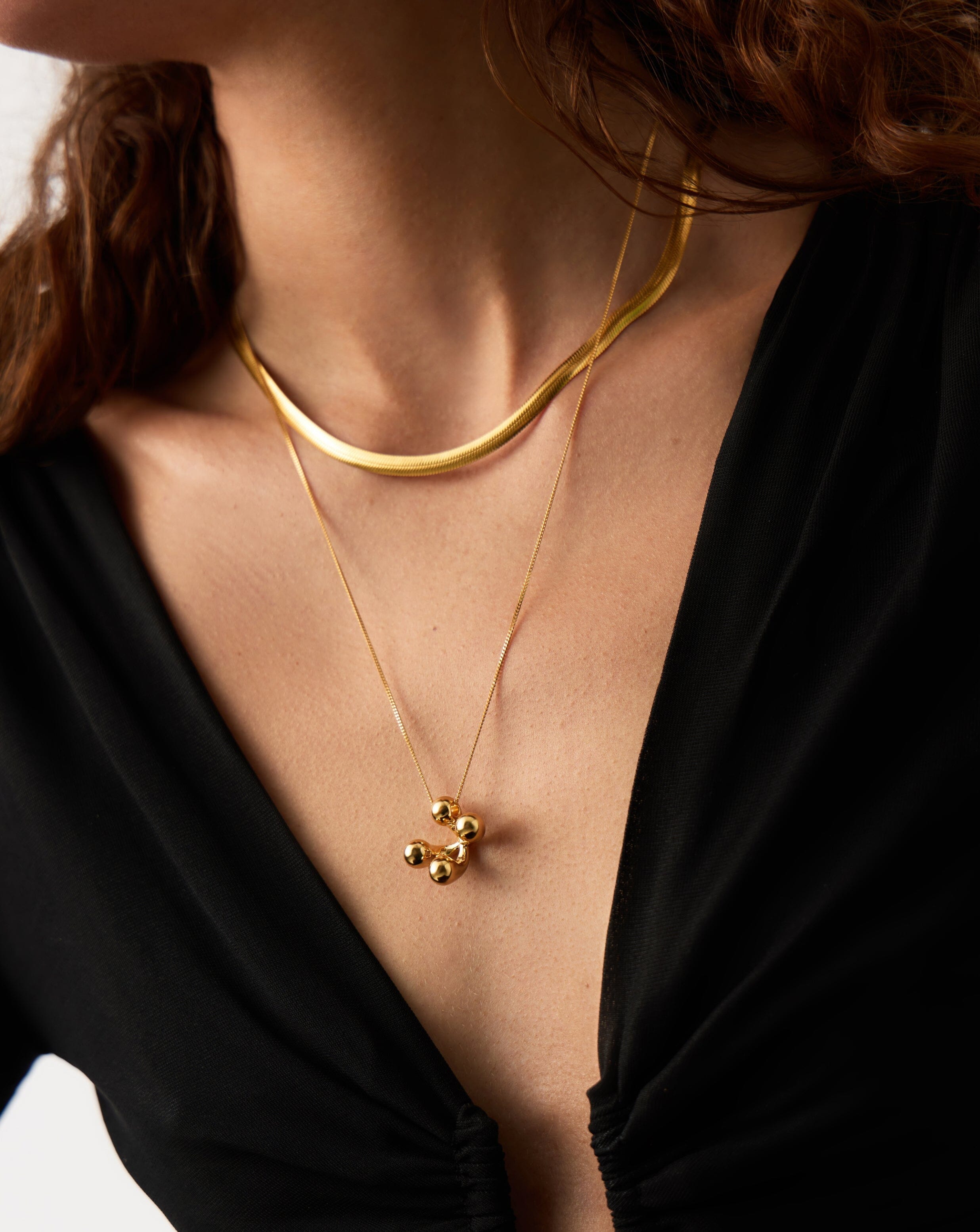 Atom Large Pendant Necklace - 18k Gold Plated Women's Jewelry for Casual Wear, Date Night & Special Occasions