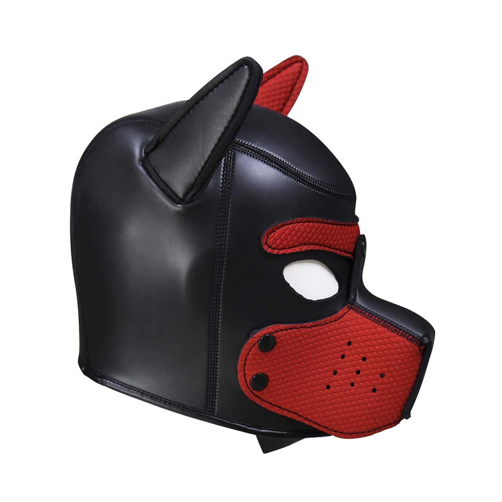 Custom Neoprene Puppy Hood - Full Face Dog Mask Costume for Cosplay, Halloween & Pet Parties | Soft & Comfortable Animal Headwear for Adults & Kids