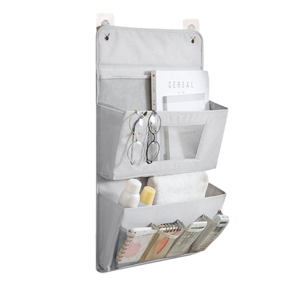 Space-Saving Hanging Storage Bag for Wardrobe, Door & Dorm - 40x63cm Fabric Organizer (Gray) - Perfect for Bathroom, Closet & Small Space Organization