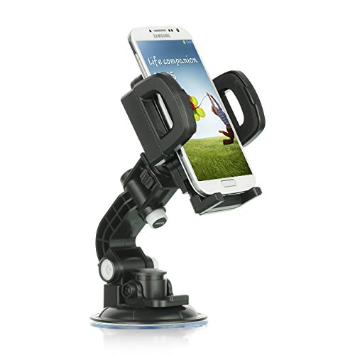 Alcatel Onetouch Pixi Eclipse Heavy Duty Car Phone Mount Holder - Universal Dashboard & Windshield Car Mount for Alcatel Onetouch Pixi Eclipse - Perfect for Hands-Free Driving, GPS Navigation & Safe Traveling