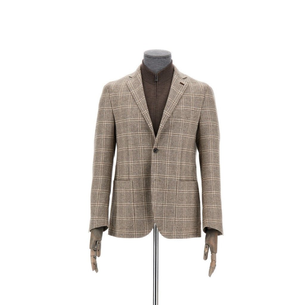 Premium CORNELIANI Single-Breasted Wool Blazer for Men - Natural Color | Business, Office & Formal Events Attire