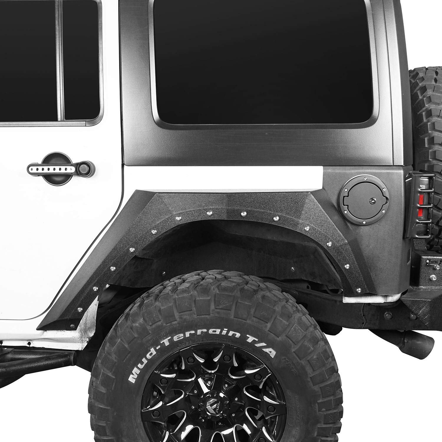 U-Box Steel Fender Flares & Mud Guards Kit for Jeep Wrangler JK/JKU (2007-2018) - Heavy Duty Front & Rear Wheel Protection for Off-Road Adventures & Muddy Terrains