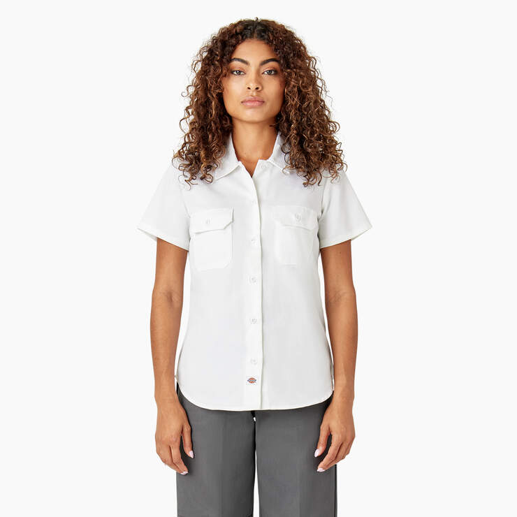 Women's 574 Original Work Shirt - Classic White Cotton Button-Down Shirt for Casual & Office Wear | Perfect for Business Casual, Everyday Outfits & Layering