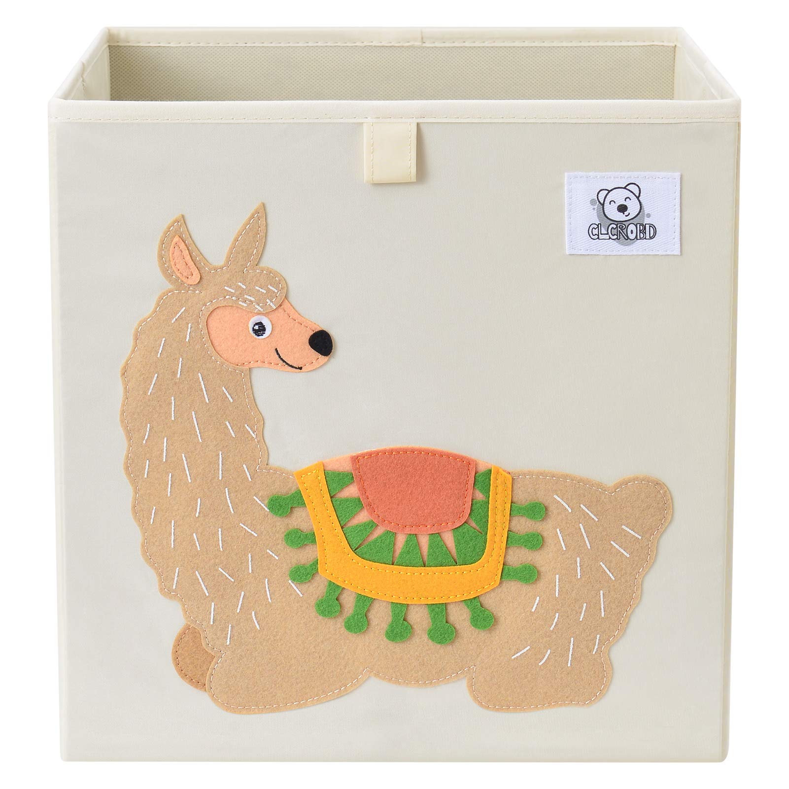 Foldable Animal Cube Storage Bin - Fabric Toy Organizer Box for Kids Nursery & Playroom - 13 Inch Alpaca Design - Perfect for Storing Toys, Books & Baby Essentials in Bedrooms & Daycares