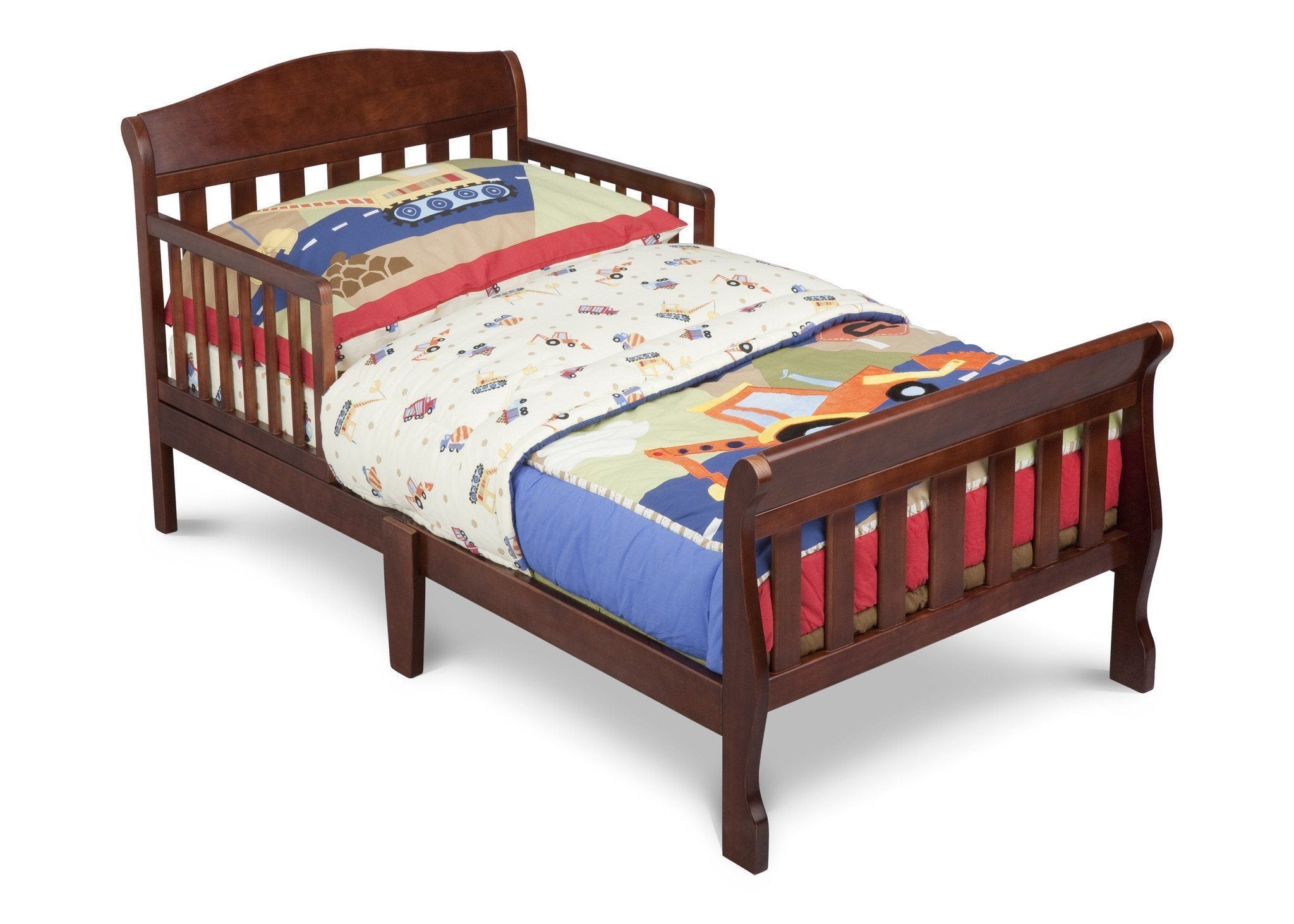 Canton Toddler Bed for Kids - Safe & Comfortable Wooden Toddler Bed with Guardrails | Perfect for Nursery, Daycare & Transitioning from Crib to Big Kid Bed