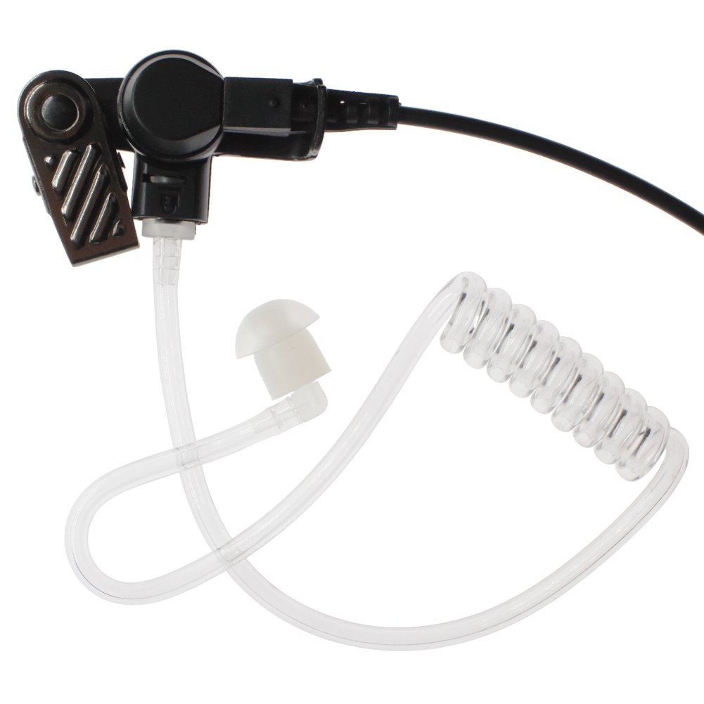 Professional Covert Acoustic Tube Earpiece Headset with Mic - Compatible with Motorola 2-Pin Radios CP040 CP200 XTNi DTR VL50 - Ideal for Security, FBI, Bodyguard & Law Enforcement Use