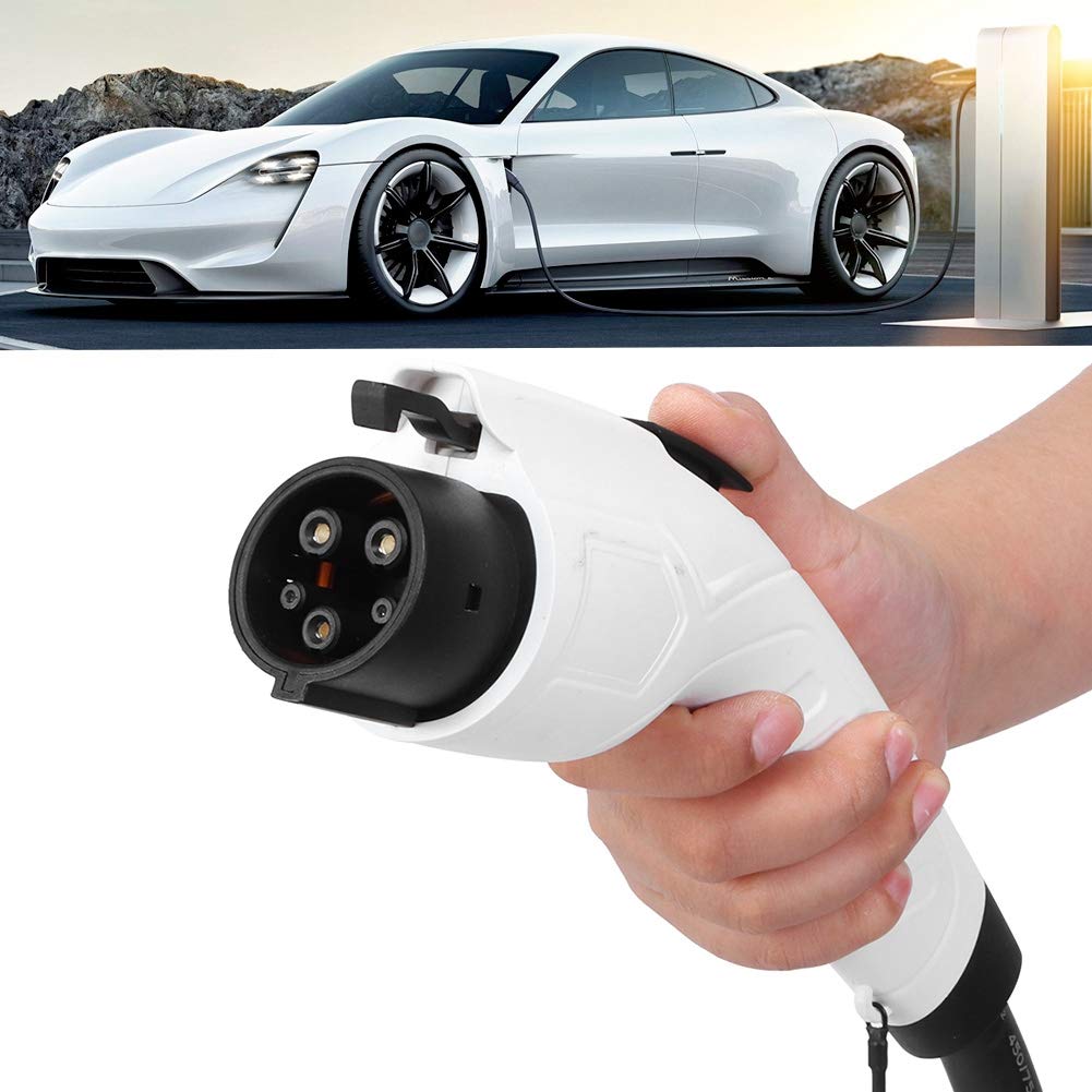 Level 2 EV Charger 16A/32A SAE J1772 - Portable Electric Vehicle Charging Station with 16.4ft Cable, Fast Charging & Multi Protection - Perfect for Home, Office & Public Charging Stations (Type 1 Connector)