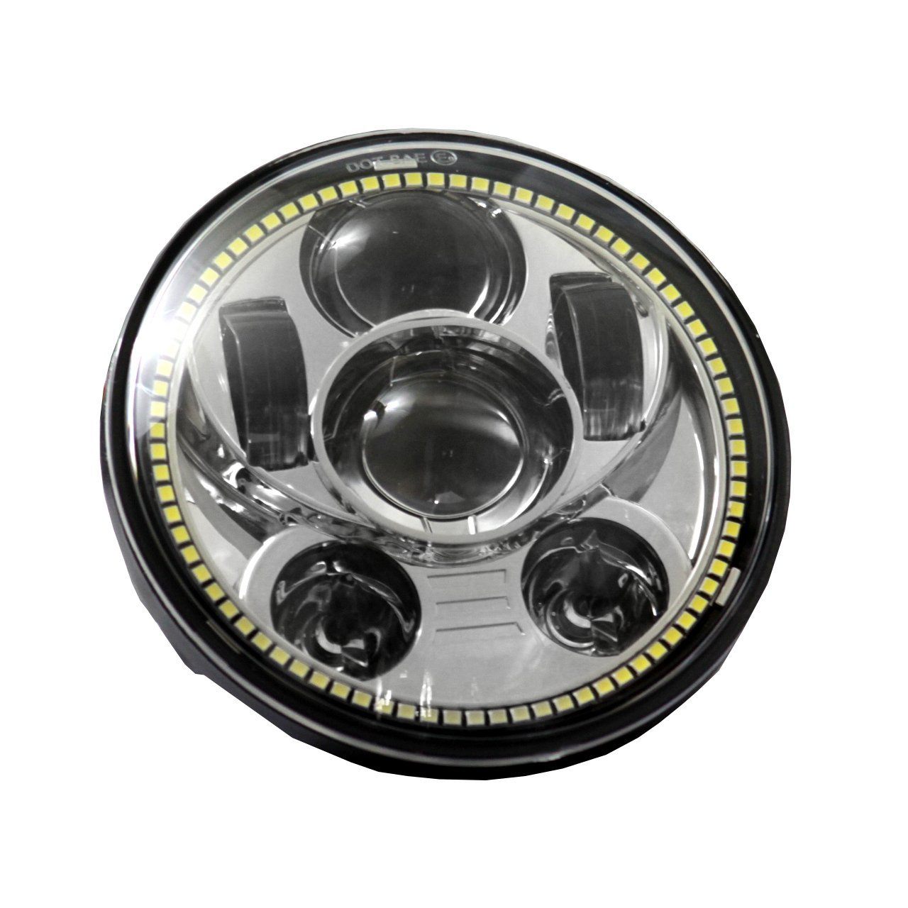 Eagle Lights Generation III LED Headlight with Halo Ring - Compatible with Honda VTX 1300 & 1800 Motorcycles - Includes VTX Bracket & Hardware - Upgrade for Night Riding & Enhanced Visibility
