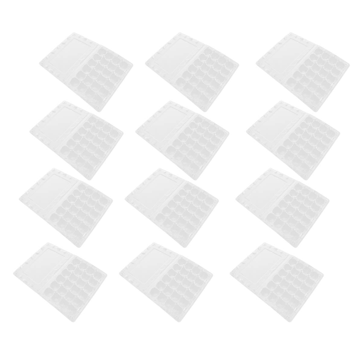 12-Piece Stackable Clear Quail Egg Storage Box - 24 Grids Small Egg Carton for Pheasant, Grouse & Hen Eggs | Refrigerator Organizer & Farm Fresh Egg Carrier | Perfect for Home Kitchen, Farm Use & Food Storage
