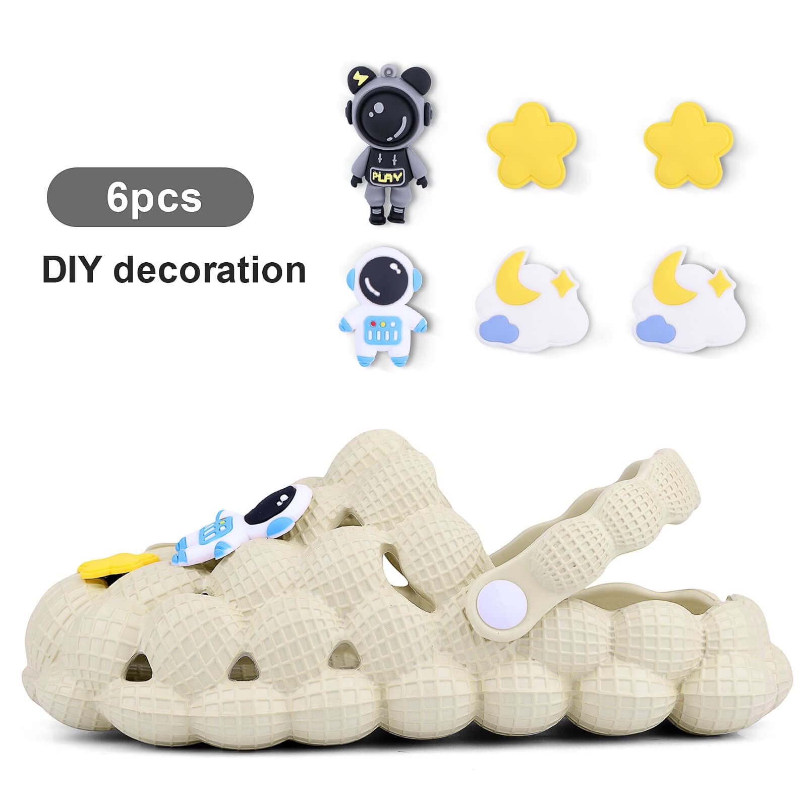 **Kids Bubble Slides for Boys & Girls - Funny Massage Golf Ball Clogs with Charms | Comfortable Beach Sandals & House Slippers for Playtime & Relaxation**