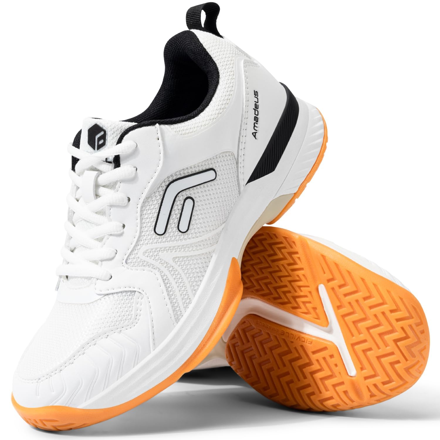 FitVille Women's Wide Pickleball Shoes - Lightweight Tennis Shoes with Arch Support & Breathable Wide Toe Box for Pickleball, Racketball, Badminton | Perfect for Court Sports & Casual Wear