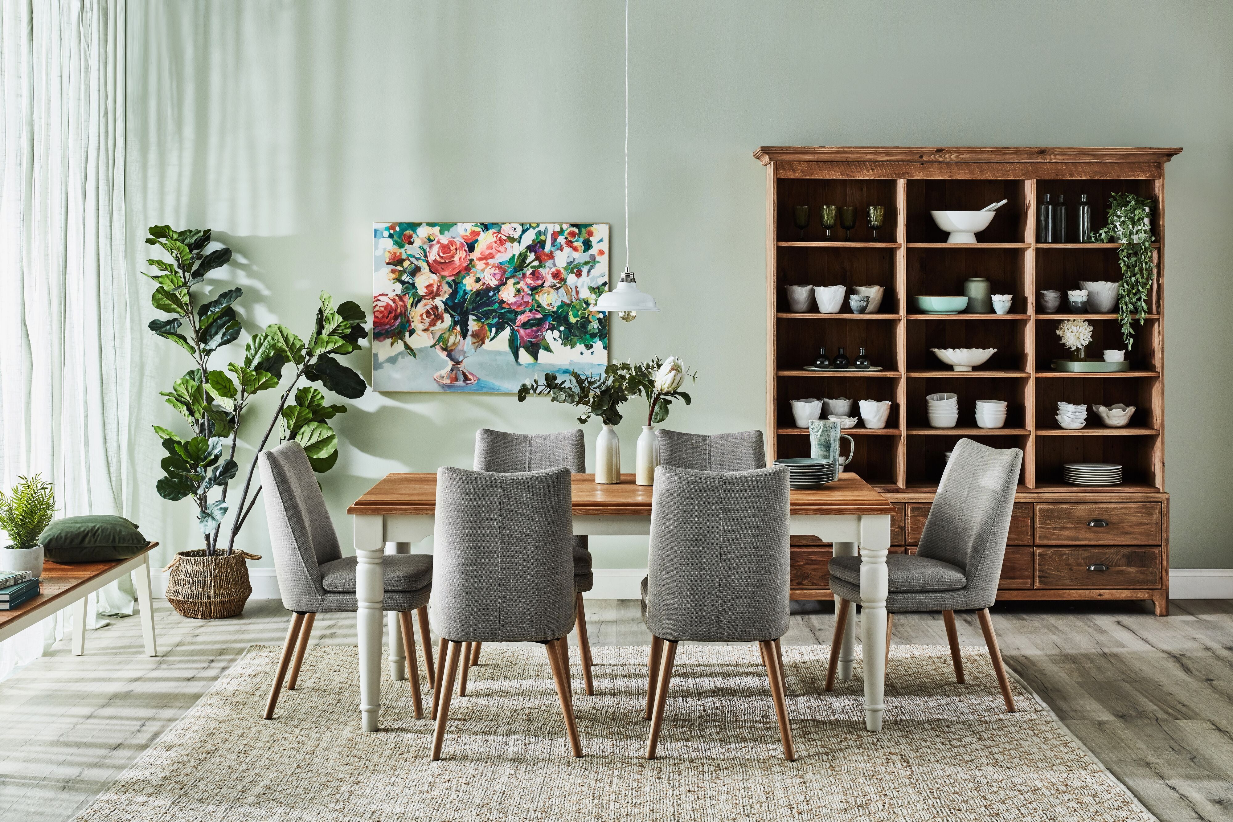 Modern Aura Fabric Dining Chair - Grey Upholstered Seat for Kitchen, Dining Room, or Home Office - Comfortable & Stylish Furniture for Everyday Use