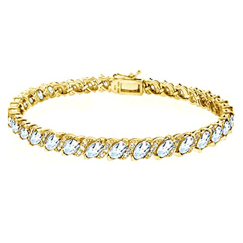 Blue Topaz - Gold Flashed