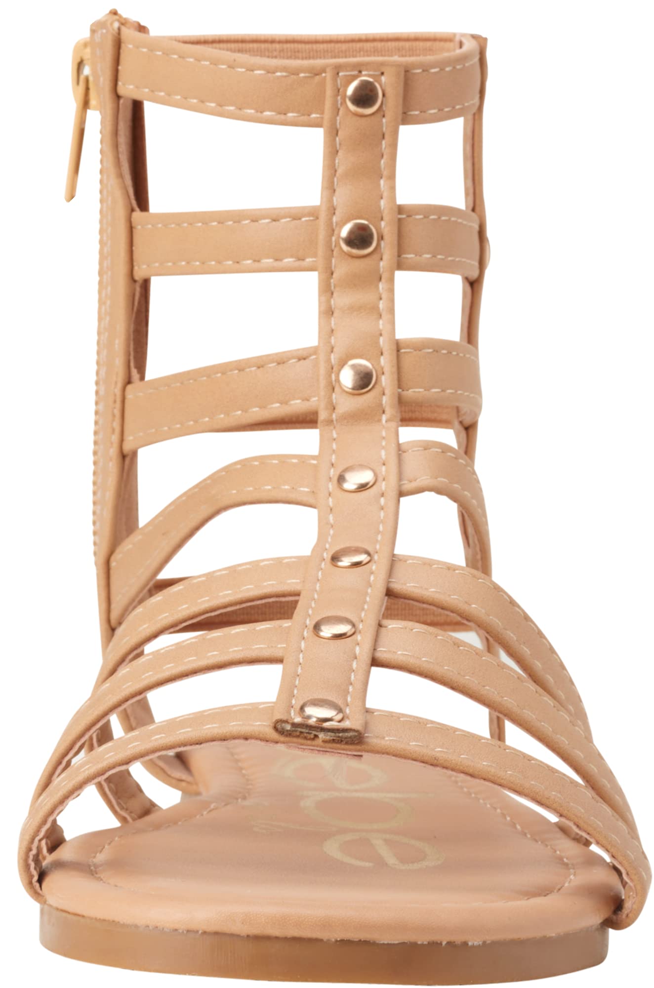 Bebe Toddler Girls' Leatherette Studded Open Toe Gladiator Sandals - Comfortable & Stylish Baby Girl Sandals for Summer Play & Outdoor Adventures (Toddler/Girl)
