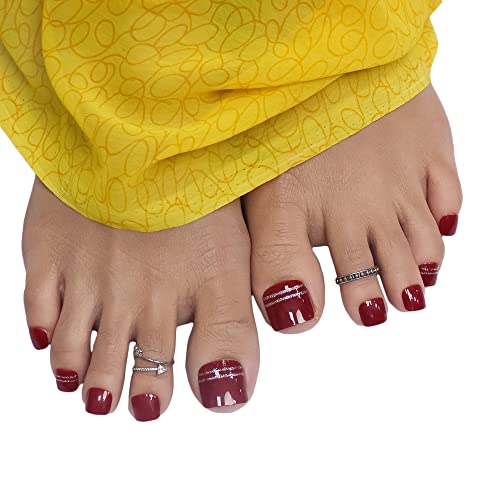 Beromt Acrylic Fake Toe Nails for Women - Professional Full Set Nail Tips for Nail Art & Pedicure Decoration (Style BFN211TN) | Perfect for Salon, Home Manicure & Special Occasions