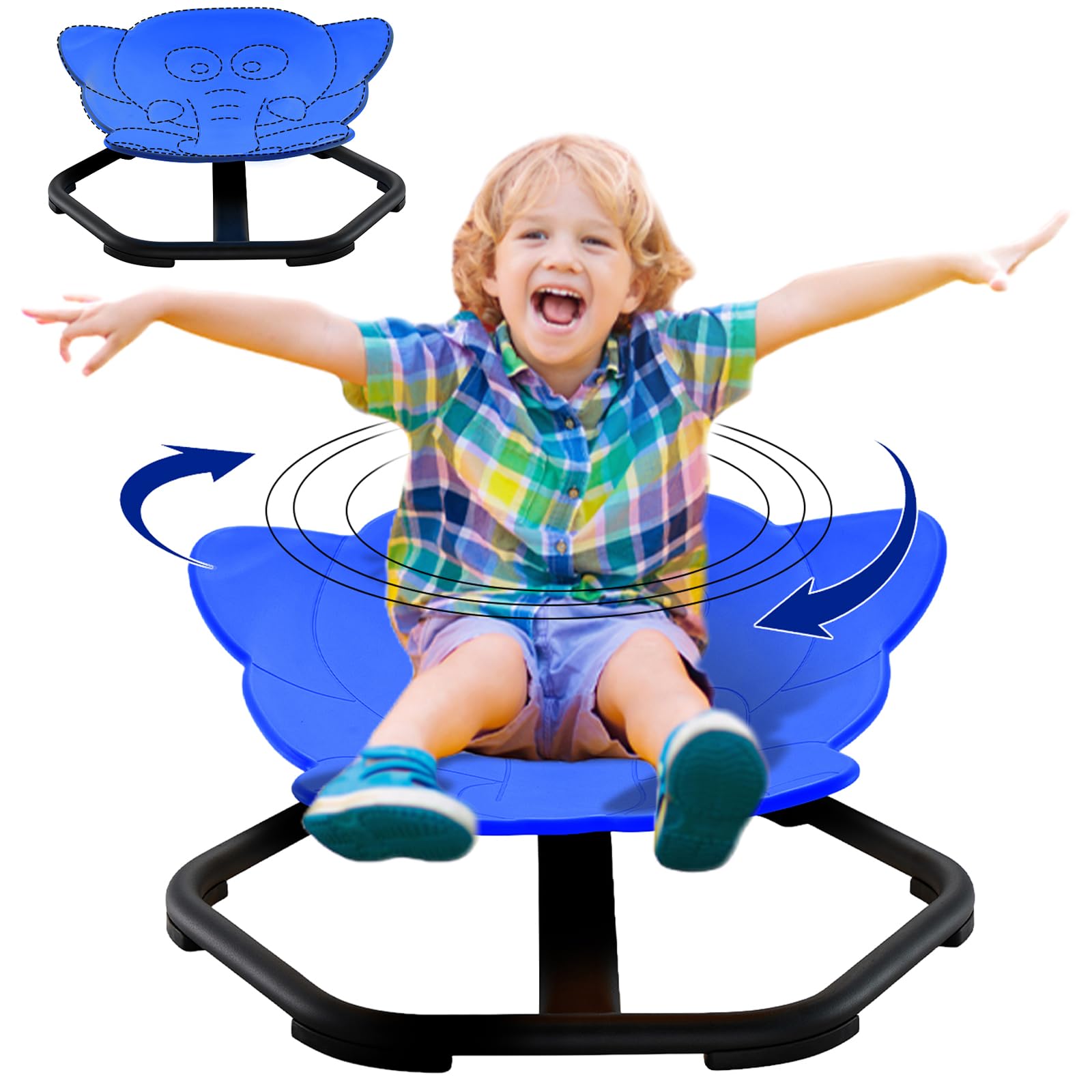 Luethbiezx Swivel Chair for Kids - Sensory Spinning Chair for Autistic Children, Toddler Sit & Spin Seat with Non-Slip Base - Improves Body Balance & Coordination - Perfect for Sensory Play, Classroom, and Therapy Use