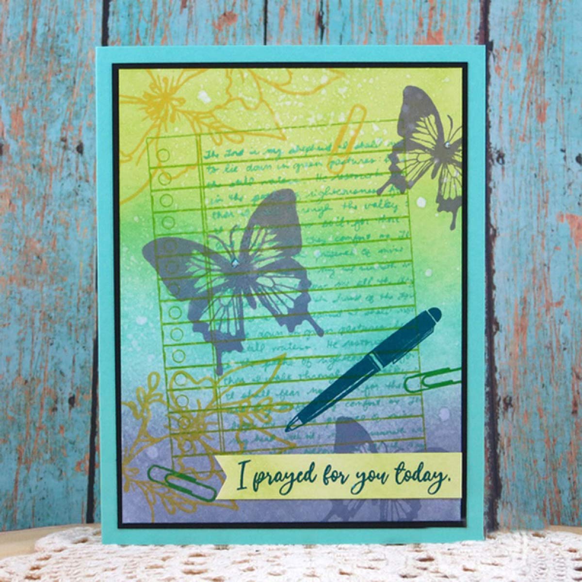 Begin Again Prayed for You Today Miracle Butterfly Clear Silicone Stamp & Metal Die Cut for Card Making, Scrapbooking, DIY Crafts, Photo Albums | Perfect for Handmade Greeting Cards, Invitations, and Paper Decorations