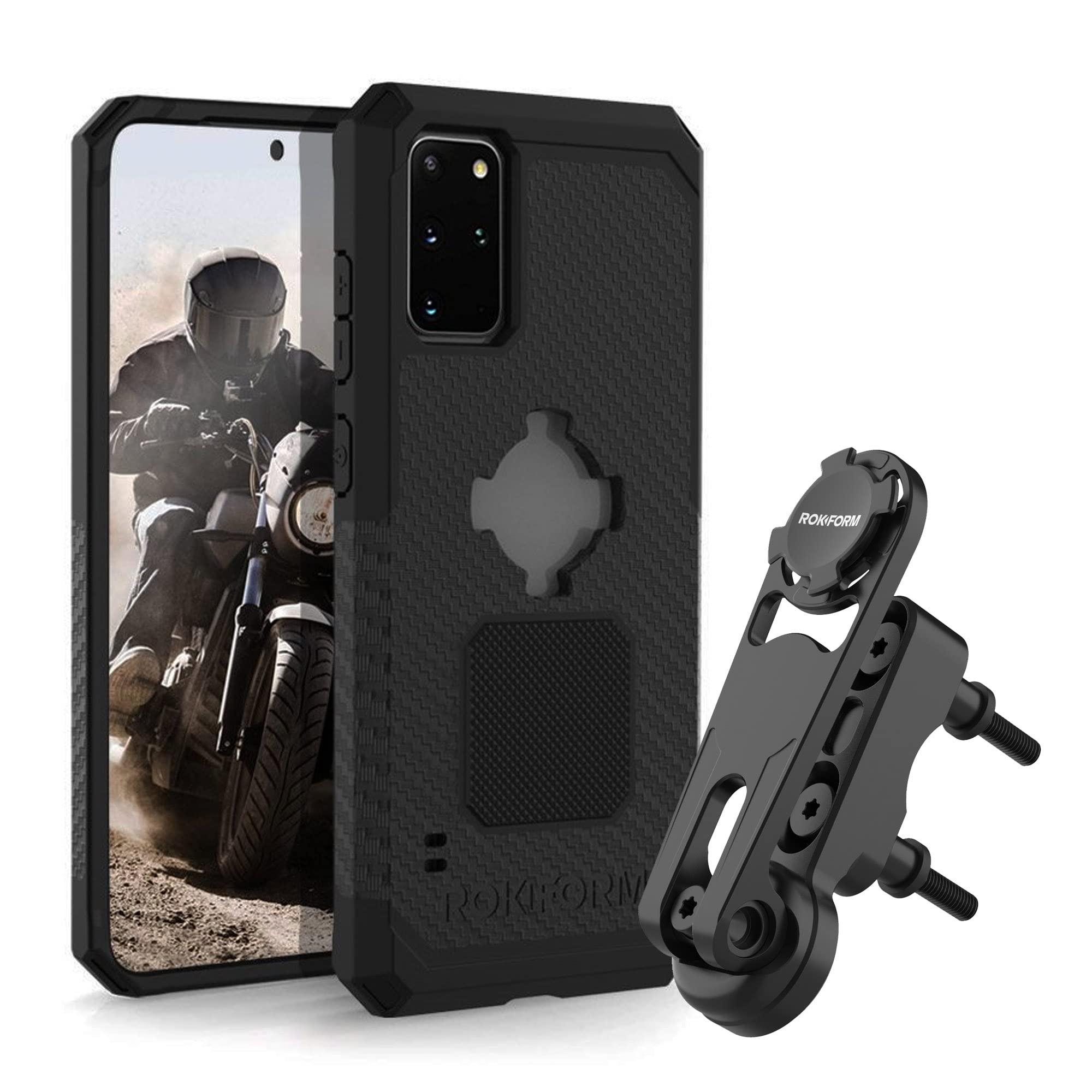 Rokform Rugged Case for Samsung Galaxy S20 Plus with Motorcycle Phone Mount | Shockproof Protective Cover for Biking, Outdoor & Adventure Use