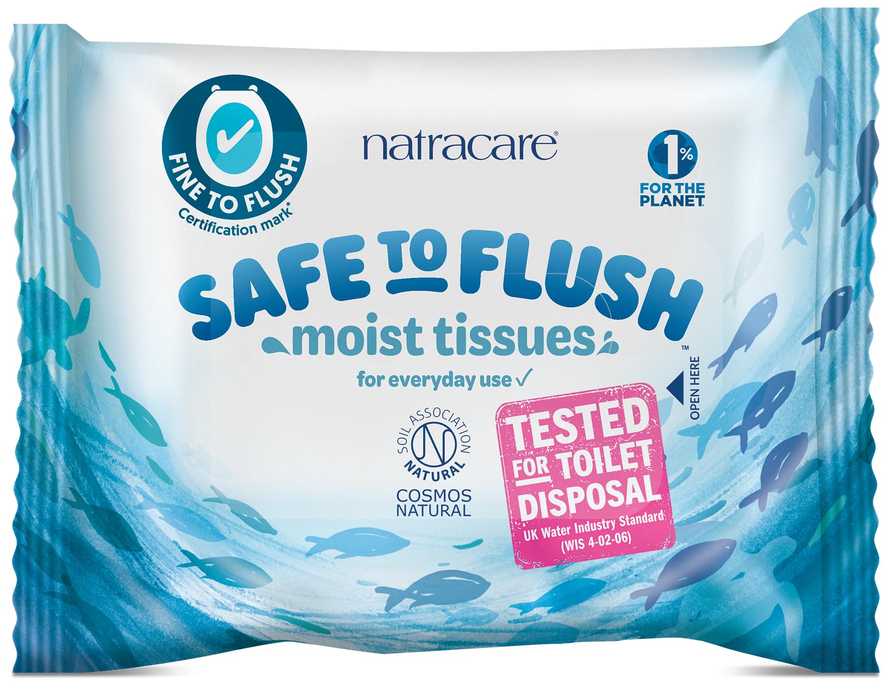 Natracare Organic Flushable Wipes - 100% Biodegradable, Aloe Vera & Witch Hazel, Sewer Safe Moist Tissues (480 Count) | Gentle for Sensitive Skin, Perfect for Travel, Baby Care & Home Use