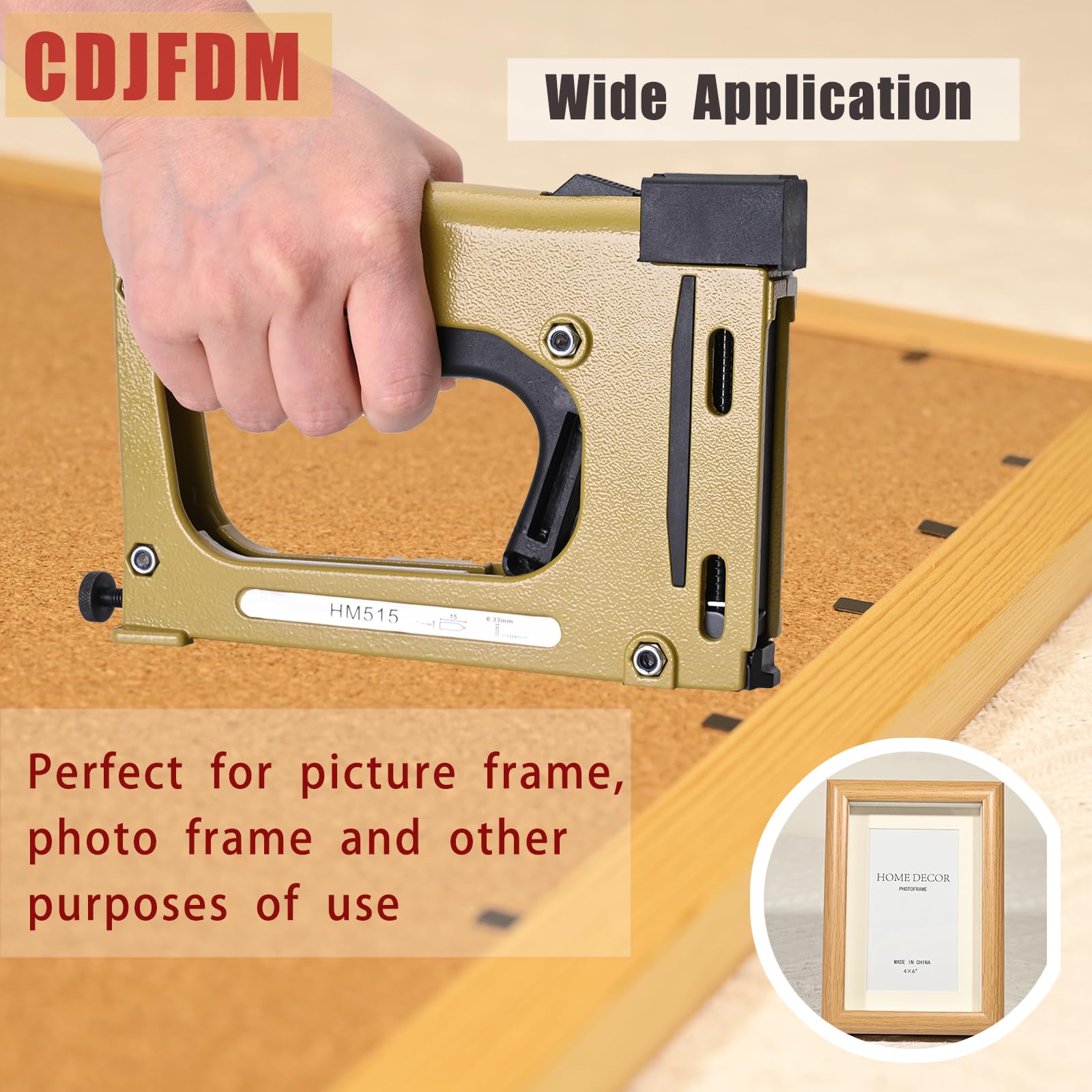 Professional Picture Frame Point Driver with 2000 Refill Points - Heavy Duty Framing Stapler Tool for Artists, Paintings & Photo Framing - Perfect for Home Decor, Art Galleries & DIY Projects