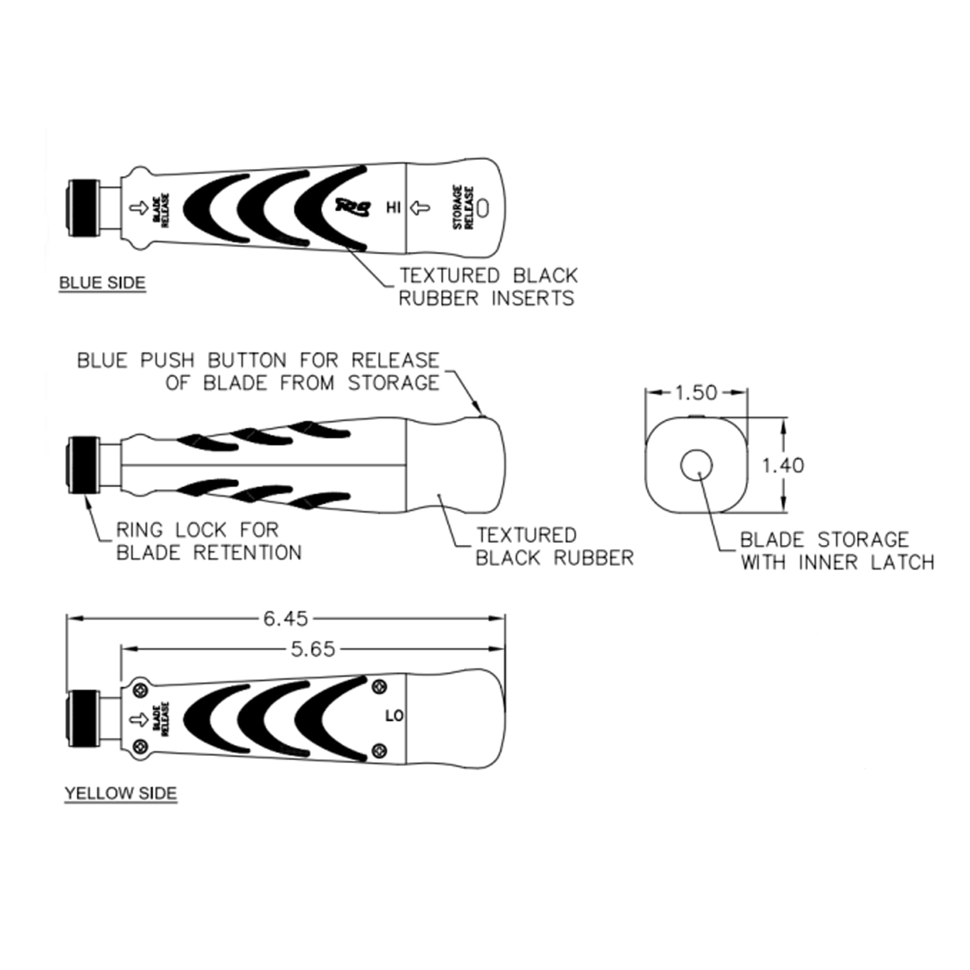 ICC - 110 and 66 Punch Down Tool for Wiring Blocks, Patch Panels & Connectors - Single Blade Impact Tool with High/Low Settings - Ergonomic Design & Included Blades - Perfect for Network Installations, Telecom Wiring & Data Center Setup