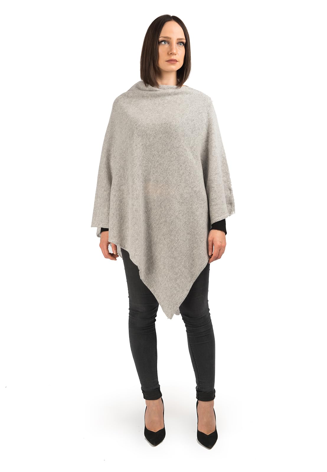 DALLE PIANE 100% Cashmere Poncho for Women - Soft & Luxurious Winter Wrap - Perfect for Travel, Office & Casual Outings