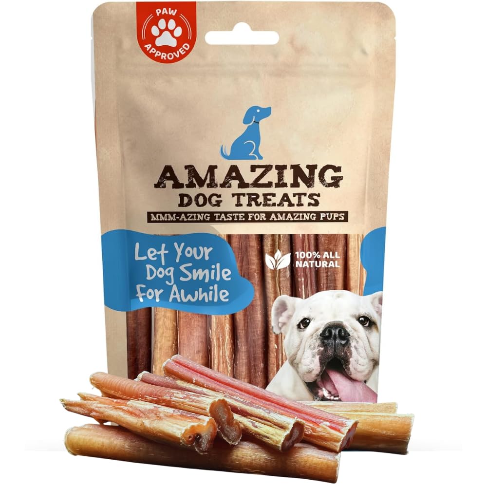 Premium 4-6 Inch Natural Bully Sticks for Dogs - 1 lb All-Natural Beef Dog Chews | Long-Lasting Rawhide Alternative | Promotes Dental Health | Perfect for Training, Teething & Playtime