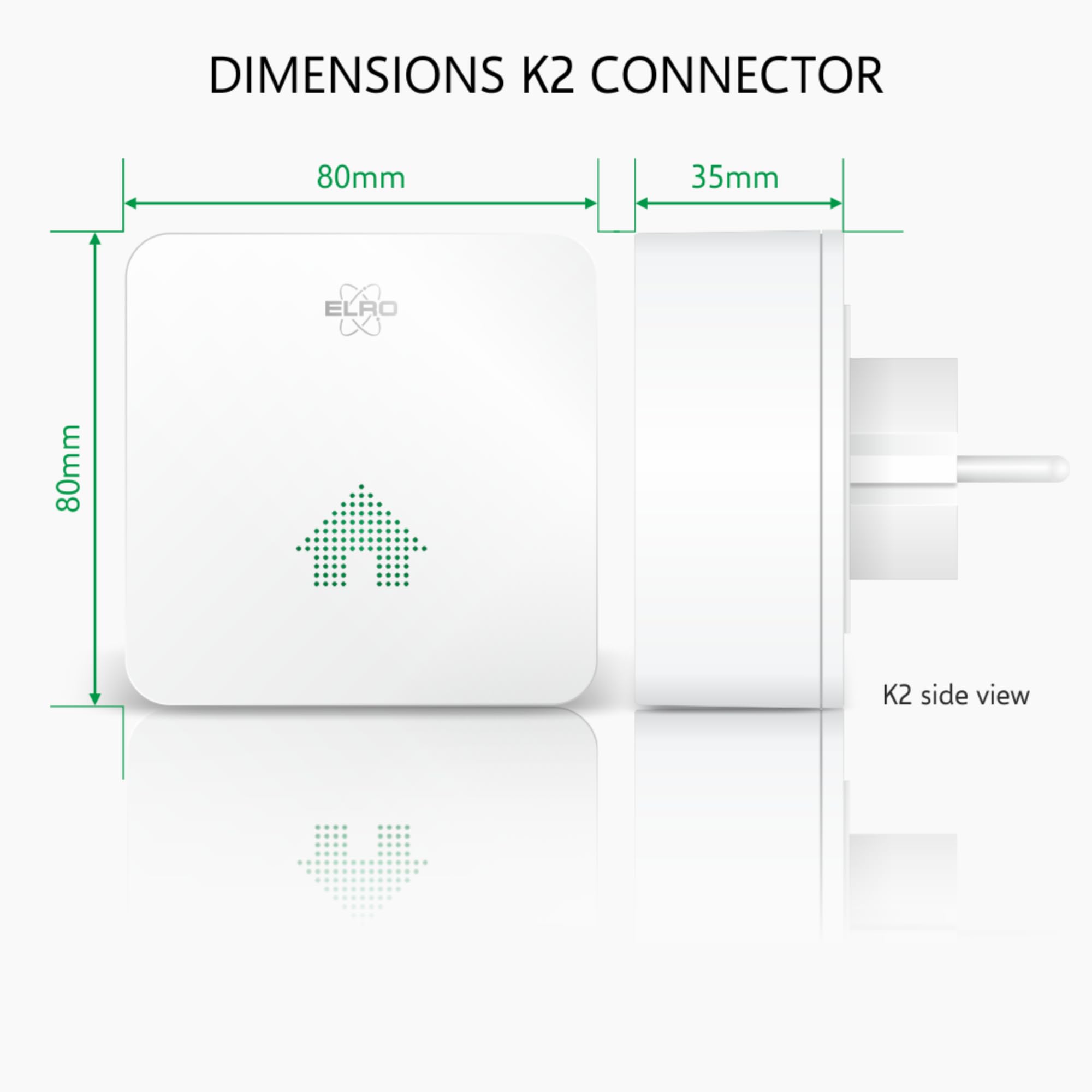 ELRO Connects SF500S - Complete Wireless Smoke Detector Kit with K2 Connector + 3 Smoke Alarms - Smartphone Alerts - EN14604 Certified - Ideal for Home & Office Safety Protection