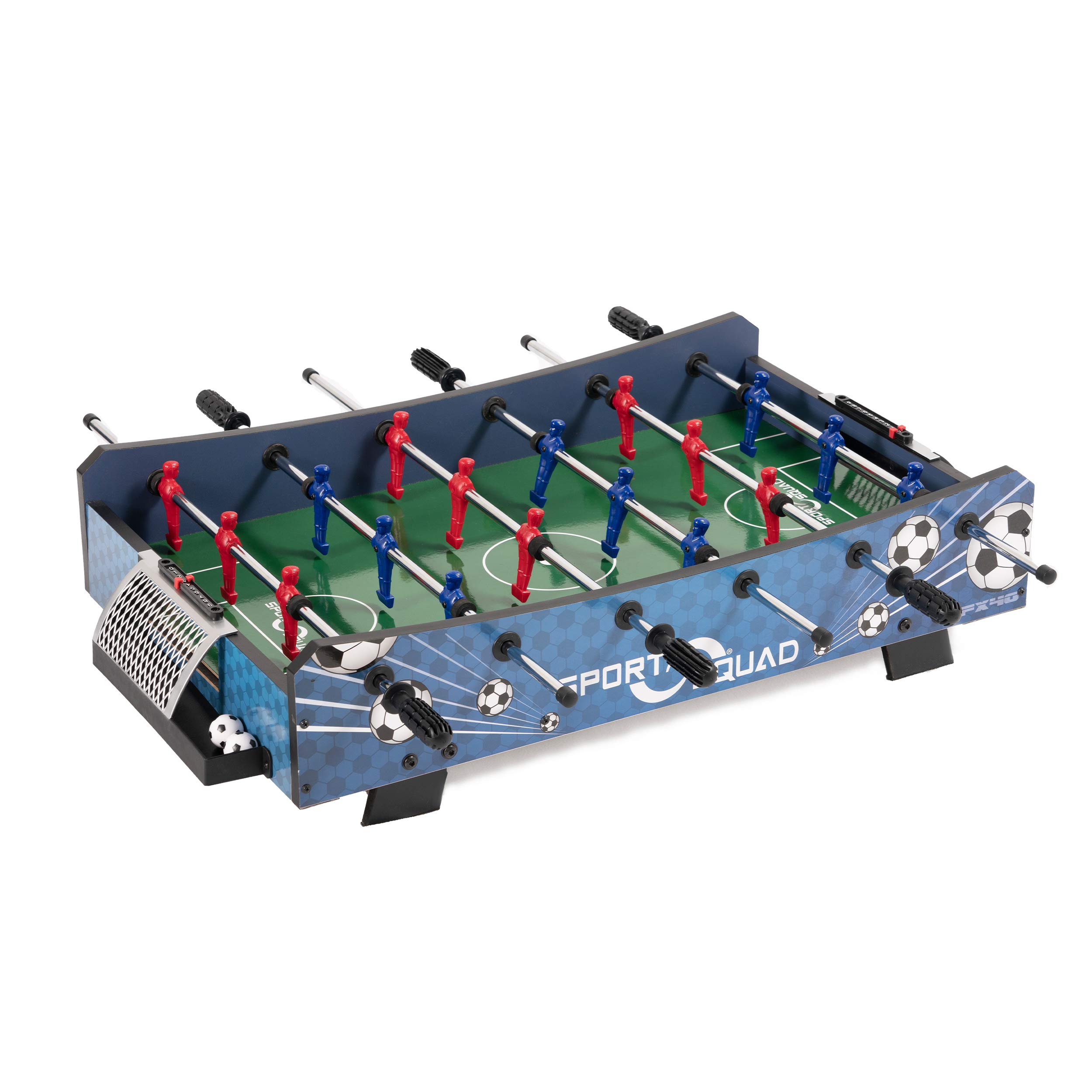 Sport Squad Wooden Foosball Table for Kids & Adults - Professional Soccer Table Game for Home Game Room & Bars - Durable Construction & Easy Assembly - Perfect for Family Game Nights & Sports-Themed Parties