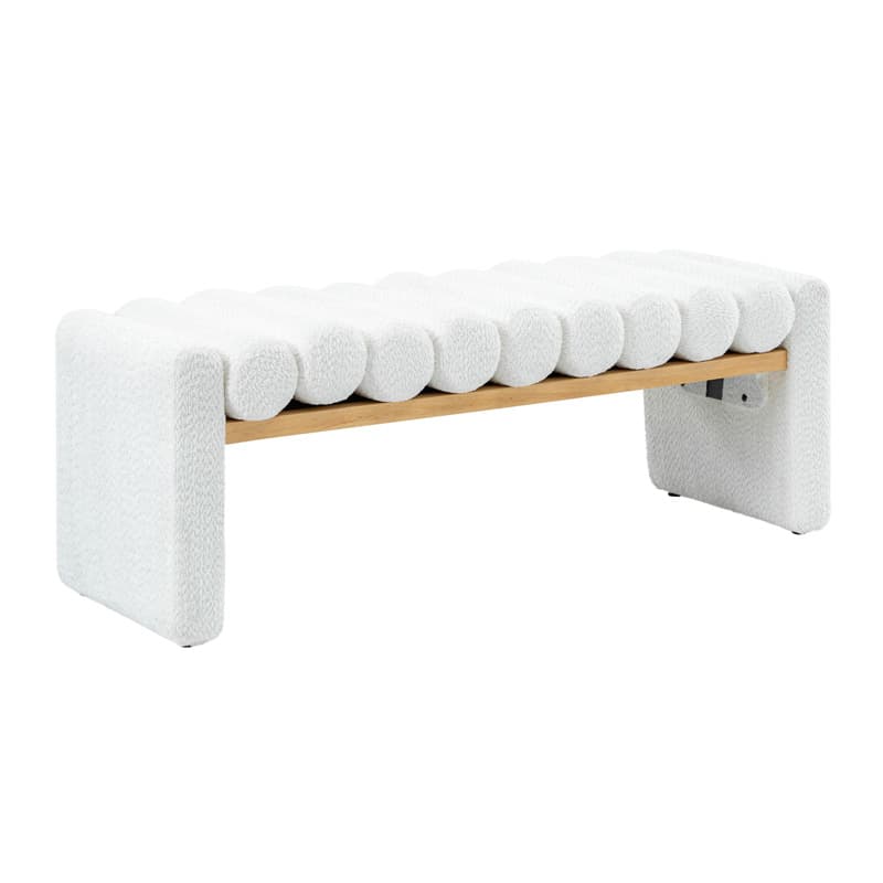 Modern Functional Bench with Solid Wood Seat Frame - Stylish Entryway, Living Room, or Bedroom Seating - Durable & Comfortable for Home Decor