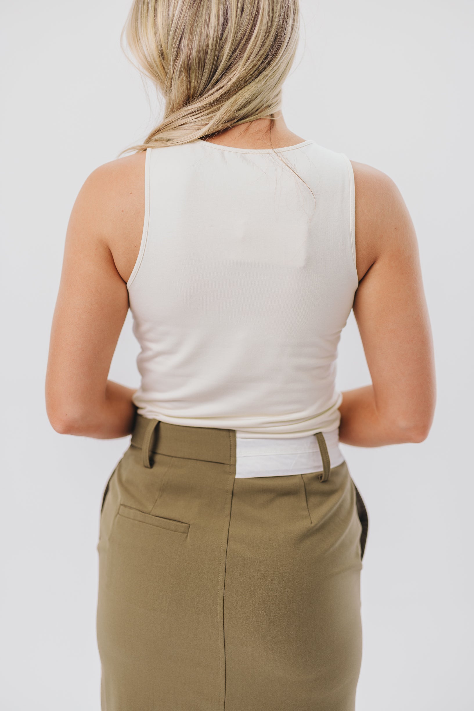 Eliana Women's White Tank Top - Soft Breathable Casual Sleeveless Shirt for Summer, Gym, Yoga & Everyday Wear