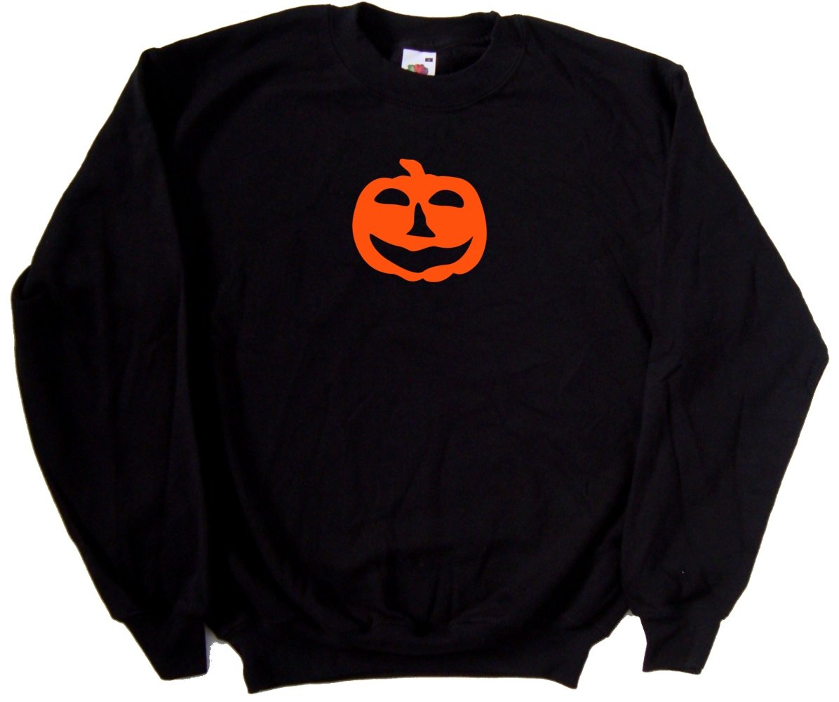 Pumpkin Halloween Black Sweatshirt - Cozy Fall Fashion for Spooky Season Parties & Casual Outings