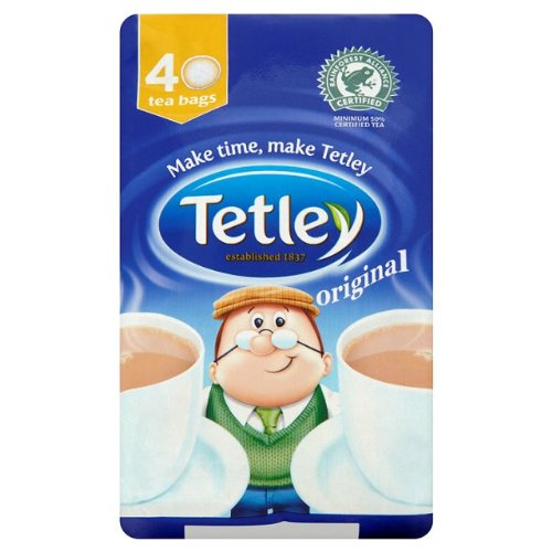 Tetley Tea Bags - 160 Count (4 Packs of 40) - Premium Black Tea for Hot & Iced Tea - Perfect for Home, Office or Travel Use